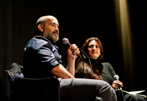 Javier Cámara y Joana Granero, durante la presentación. Foto: Pau Ros, London Spanish Film Festival